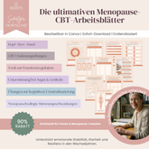 Die ultimativen Menopause-CBT-Arbeitsblätter 42-seitiger Leitfaden der kognitiven Verhaltenstherapie für emotionale Balance & Symptom-Unterstützung