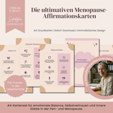 Die ultimativen Menopause-Affirmationskarten 66 kraftvolle Affirmationen für Selbstvertrauen, innere Stärke & emotionale Balance