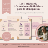 Las Tarjetas de Afirmaciones Definitivas para la Menopausia 66 poderosas afirmaciones para la confianza, la autoafirmación y el equilibrio emocional