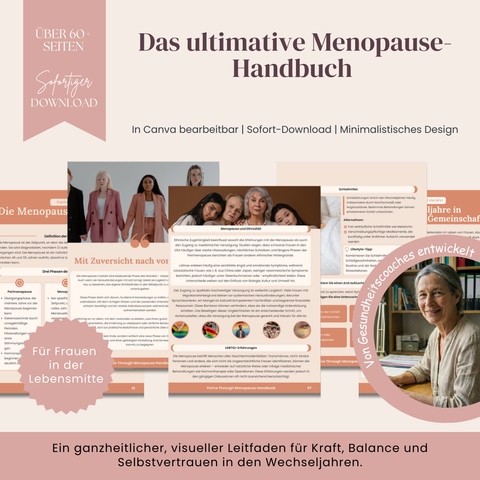 Das ultimative Menopause-Handbuch  Ein 67-seitiger, ganzheitlicher und visueller Leitfaden für Stärke, Balance & Selbstvertrauen