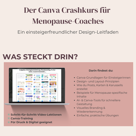 Der Canva Crashkurs für Menopause-Coaches