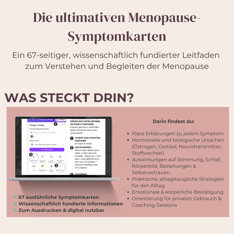 Die ultimativen Menopause-Symptomkarten  Ein 67-seitiger, wissenschaftlich fundierter Leitfaden zum Verstehen & Begleiten der Menopause