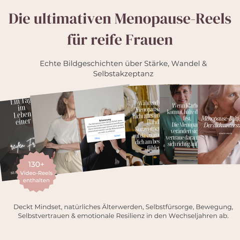 Die ultimativen Menopause-Reels für reife Frauen  138 echte, in Canva bearbeitbare Videos für Verbindung, Selbstvertrauen & Aufklärung