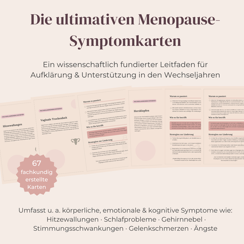 Die ultimativen Menopause-Symptomkarten  Ein 67-seitiger, wissenschaftlich fundierter Leitfaden zum Verstehen & Begleiten der Menopause