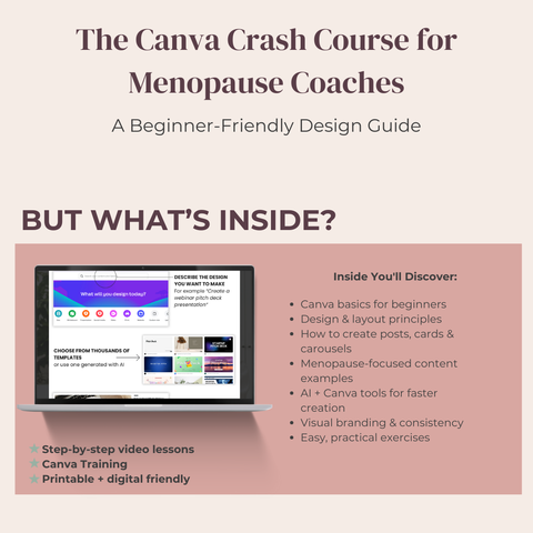 The Canva Crash Course for Menopause Coaches