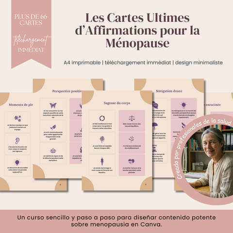 Les Cartes Ultimes d’Affirmations pour la Ménopause  66 affirmations puissantes pour la confiance, l’alignement intérieur & l’équilibre émotionnel