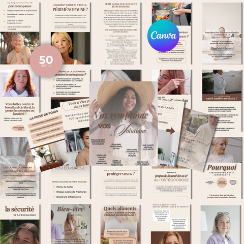 Le Pack Ultime de Reels Périménopause & Ménopause  50 vidéos courtes modifiables pour l’éducation, la sensibilisation & la connexion