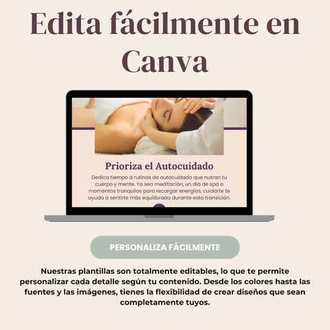 Carruseles Definitivos para Coaches de Menopausia  35 plantillas editables en Canva para educación, apoyo y conexión con clientas