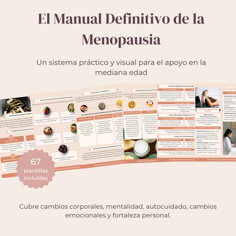 El Manual Definitivo de la Menopausia  Guía visual y holística de 67páginas para la fuerza, el equilibrio y la confianza en ti misma