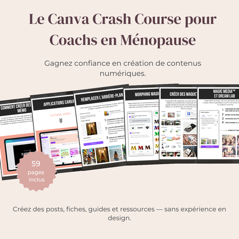 Le Canva Crash Course pour Coachs en Ménopause