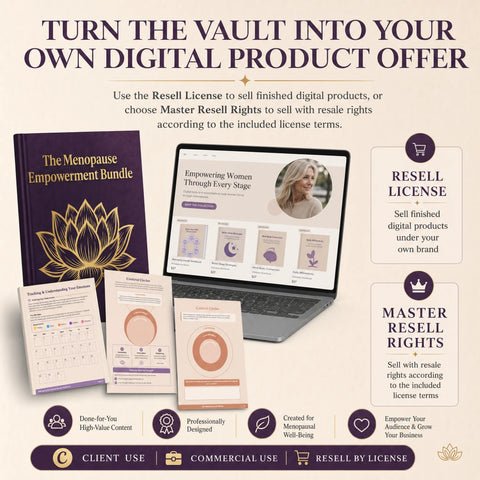 Menopause Coach Canva Vault — Client Resources, Social Content & License Options